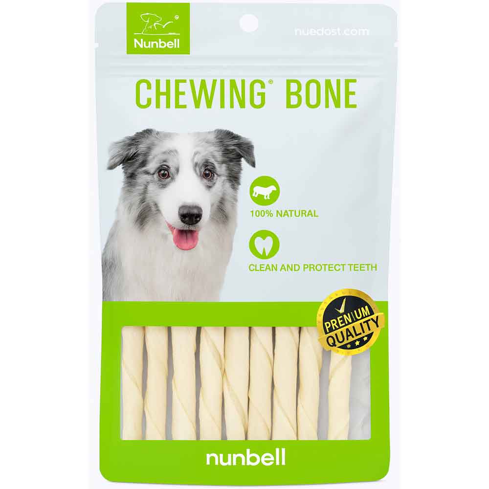 Nunbell Köpek Ödülü Beyaz Burgu Çubuk 12 Cm 6 Gr 10’lu